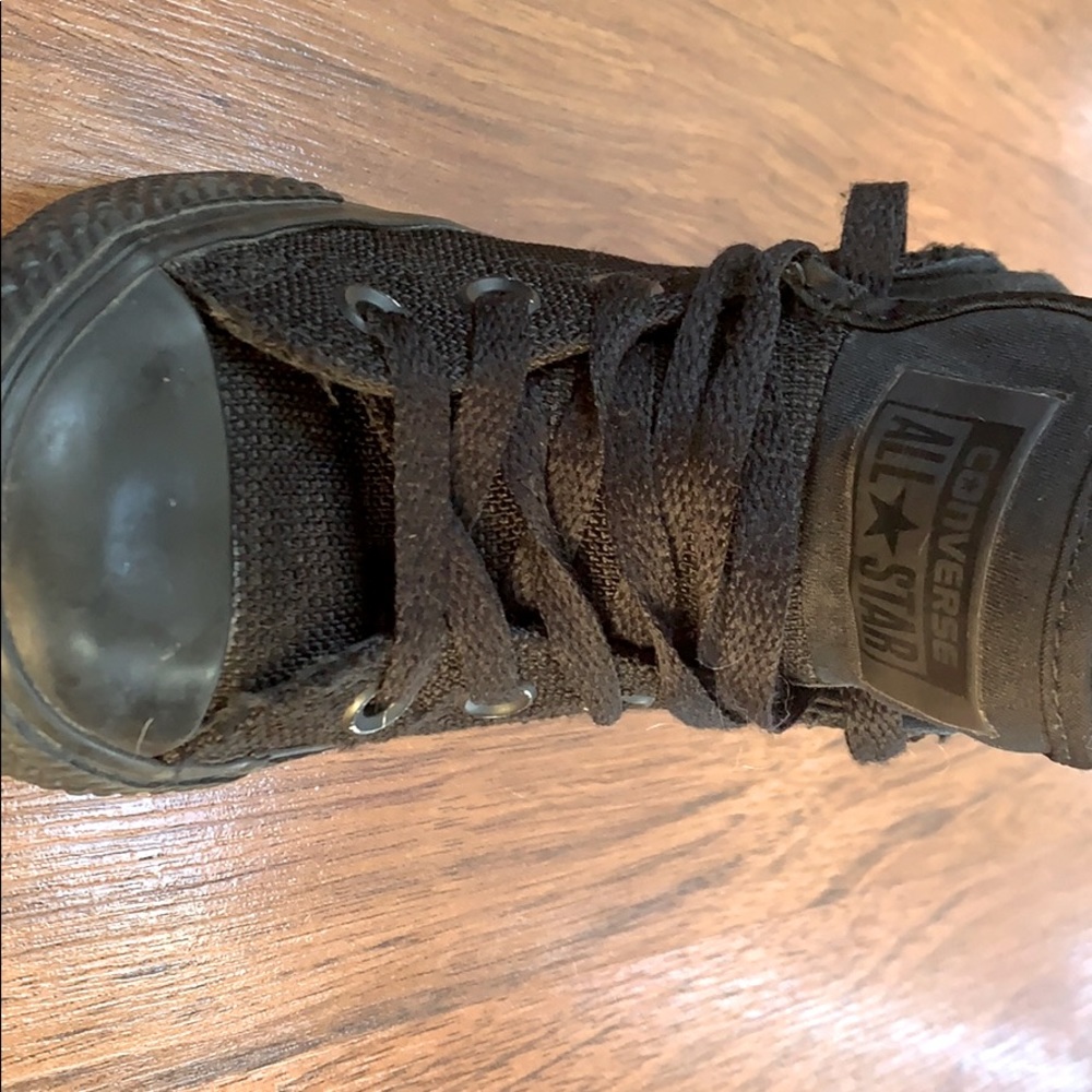 Black on Black Converse high tops